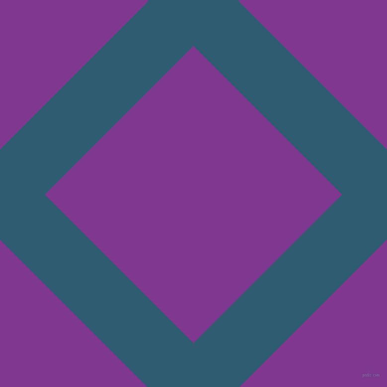 45/135 degree angle diagonal checkered chequered lines, 128 pixel line width, 423 pixel square size, Blumine and Vivid Violet plaid checkered seamless tileable