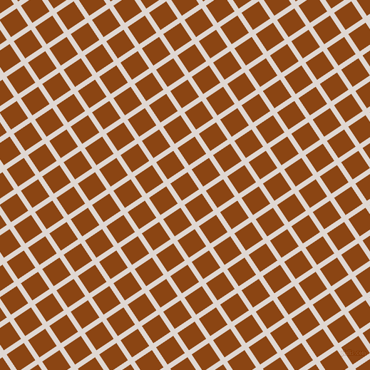 34/124 degree angle diagonal checkered chequered lines, 7 pixel line width, 29 pixel square size, Bon Jour and Saddle Brown plaid checkered seamless tileable