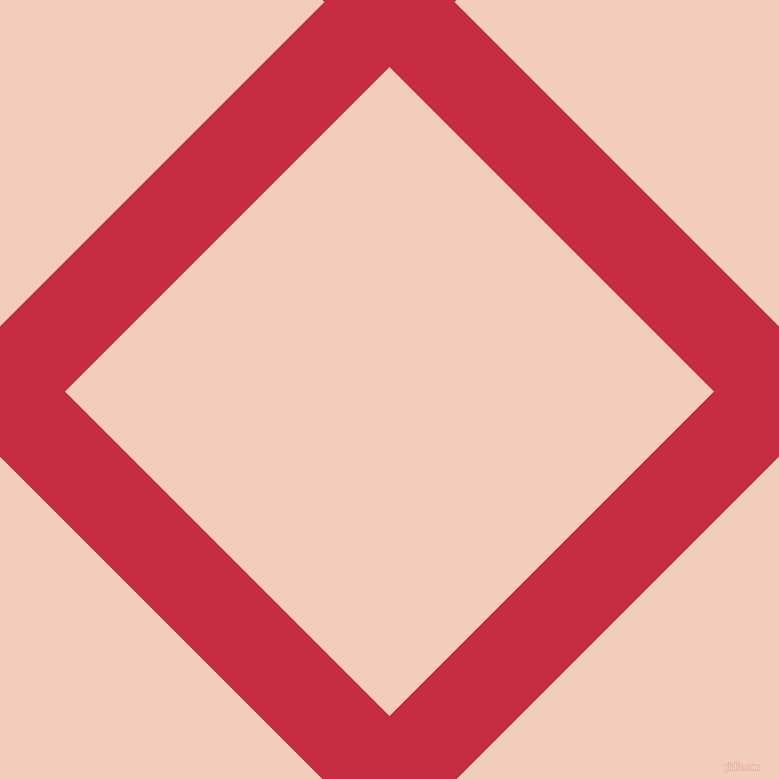 45/135 degree angle diagonal checkered chequered lines, 92 pixel line width, 459 pixel square size, Brick Red and Watusi plaid checkered seamless tileable