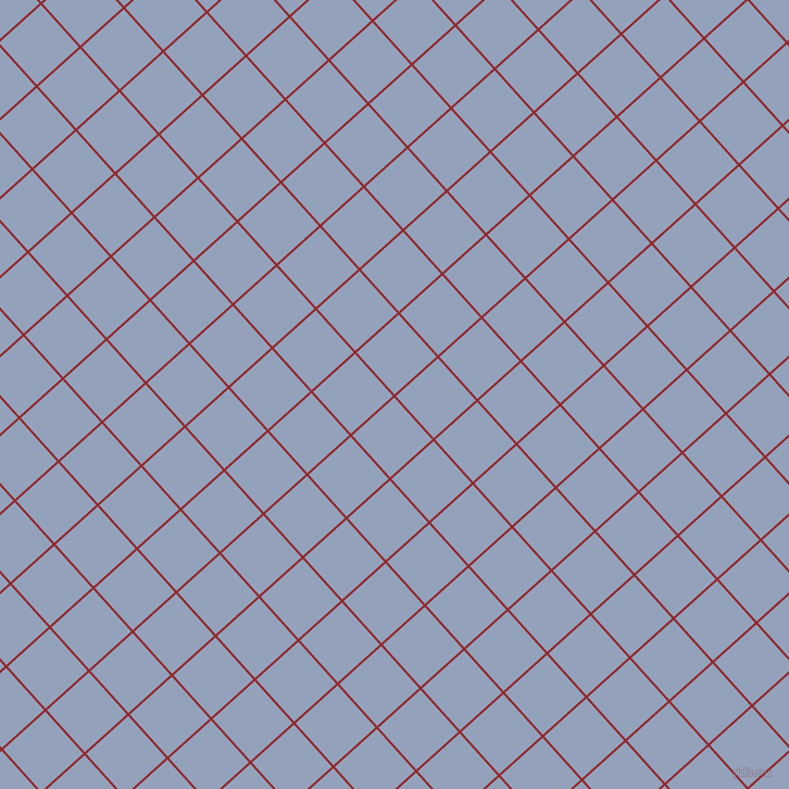 42/132 degree angle diagonal checkered chequered lines, 2 pixel line width, 52 pixel square size, Bright Red and Rock Blue plaid checkered seamless tileable