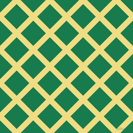 45/135 degree angle diagonal checkered chequered lines, 19 pixel line width, 60 pixel square size, Buff and Salem plaid checkered seamless tileable