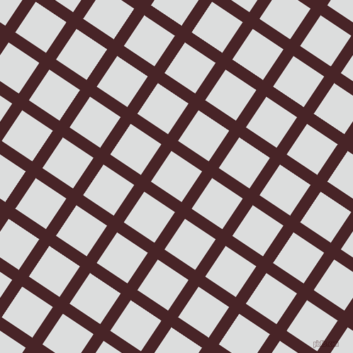 56/146 degree angle diagonal checkered chequered lines, 17 pixel lines width, 52 pixel square size, Bulgarian Rose and Athens Grey plaid checkered seamless tileable