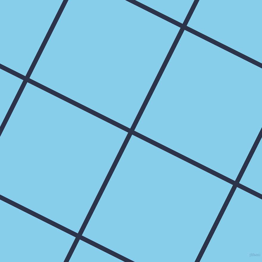 63/153 degree angle diagonal checkered chequered lines, 15 pixel lines width, 379 pixel square size, Bunting and Sky Blue plaid checkered seamless tileable