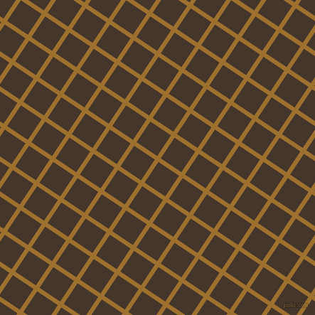 56/146 degree angle diagonal checkered chequered lines, 6 pixel lines width, 35 pixel square size, Buttered Rum and Dark Rum plaid checkered seamless tileable