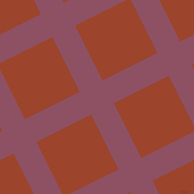27/117 degree angle diagonal checkered chequered lines, 106 pixel line width, 255 pixel square size, Cannon Pink and Rock Spray plaid checkered seamless tileable