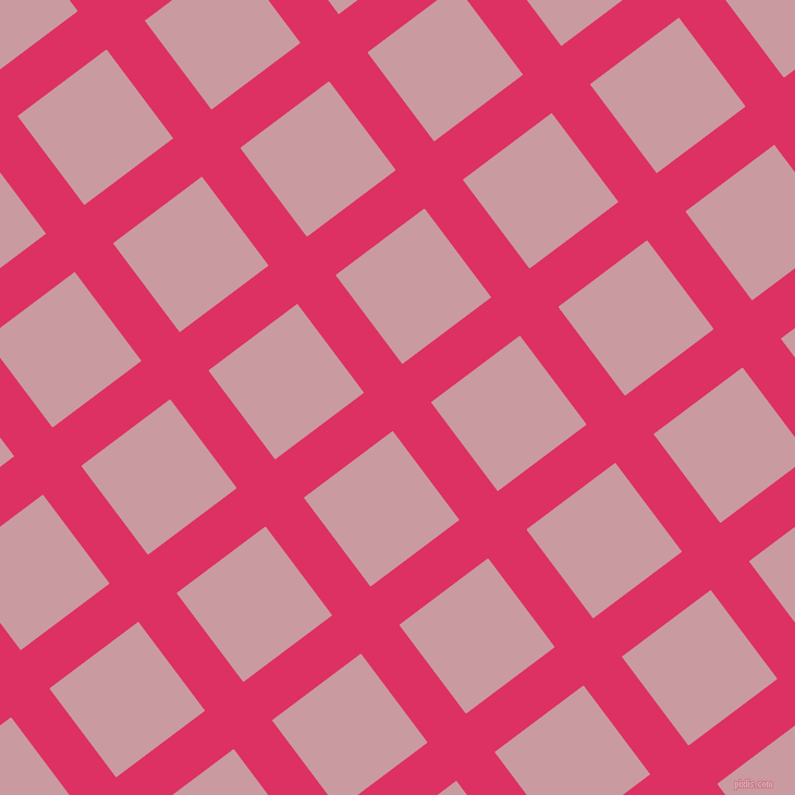 37/127 degree angle diagonal checkered chequered lines, 44 pixel line width, 102 pixel square size, Cerise and Careys Pink plaid checkered seamless tileable