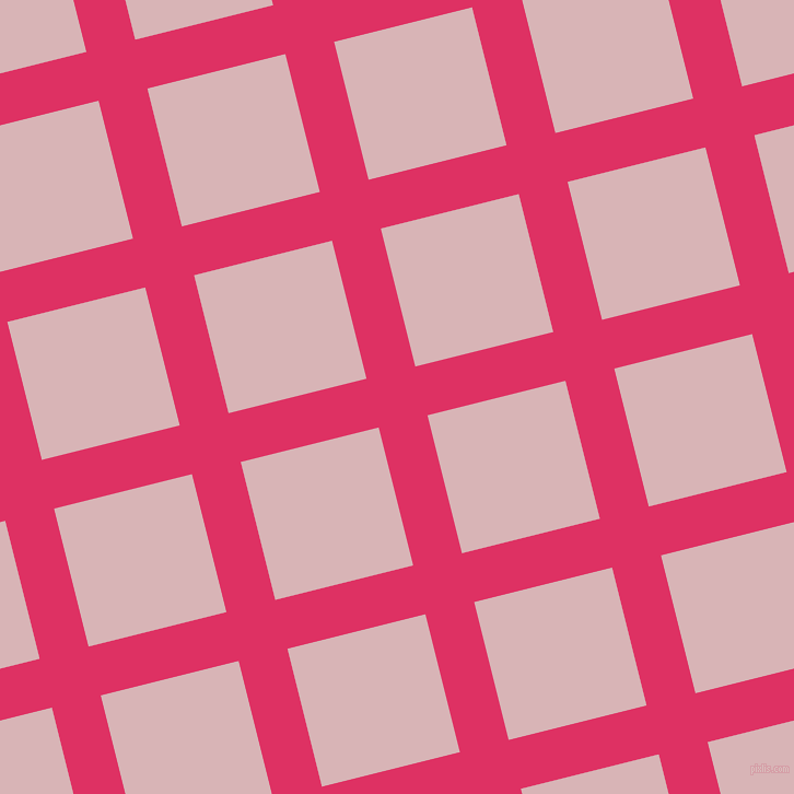 14/104 degree angle diagonal checkered chequered lines, 46 pixel line width, 130 pixel square size, Cerise and Pink Flare plaid checkered seamless tileable