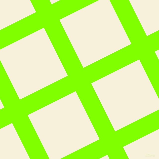 27/117 degree angle diagonal checkered chequered lines, 70 pixel line width, 216 pixel square size, Chartreuse and Apricot White plaid checkered seamless tileable