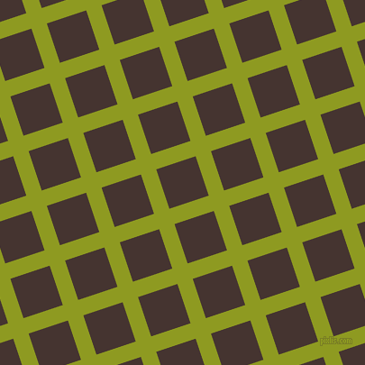 18/108 degree angle diagonal checkered chequered lines, 18 pixel lines width, 46 pixel square size, Citron and Rebel plaid checkered seamless tileable