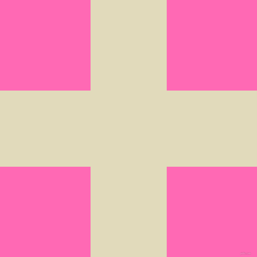 checkered chequered horizontal vertical lines, 254 pixel lines width, 603 pixel square size, Coconut Cream and Hot Pink plaid checkered seamless tileable