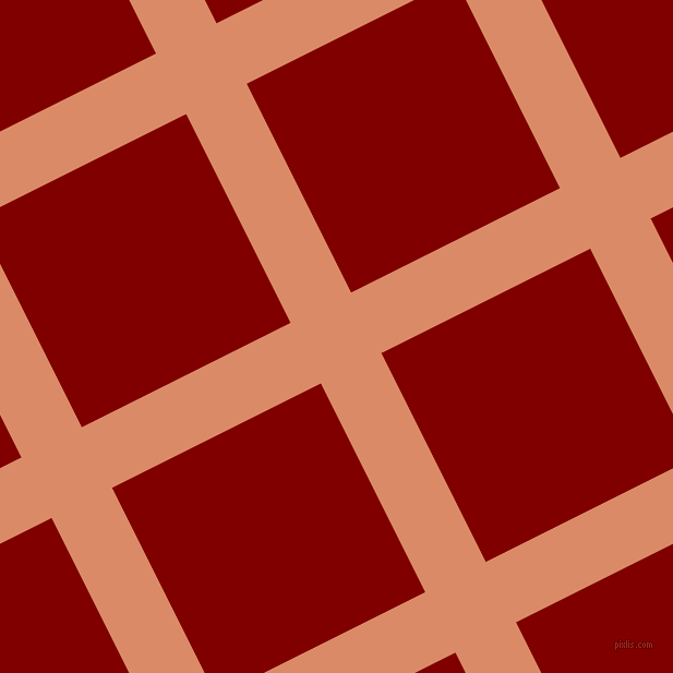 27/117 degree angle diagonal checkered chequered lines, 62 pixel line width, 214 pixel square size, Copper and Maroon plaid checkered seamless tileable