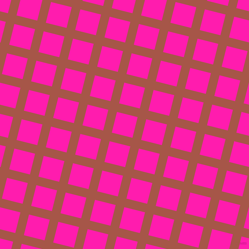 76/166 degree angle diagonal checkered chequered lines, 29 pixel lines width, 70 pixel square size, Crail and Spicy Pink plaid checkered seamless tileable