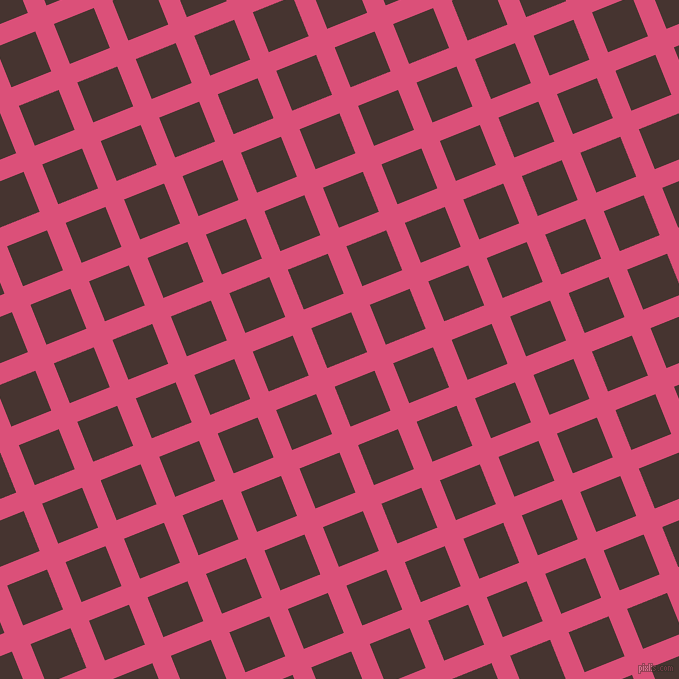 22/112 degree angle diagonal checkered chequered lines, 20 pixel line width, 43 pixel square size, Cranberry and Cedar plaid checkered seamless tileable