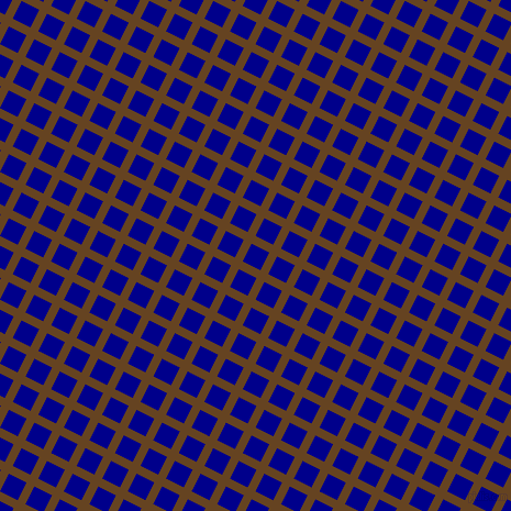 63/153 degree angle diagonal checkered chequered lines, 8 pixel line width, 18 pixel square size, Dark Brown and Dark Blue plaid checkered seamless tileable