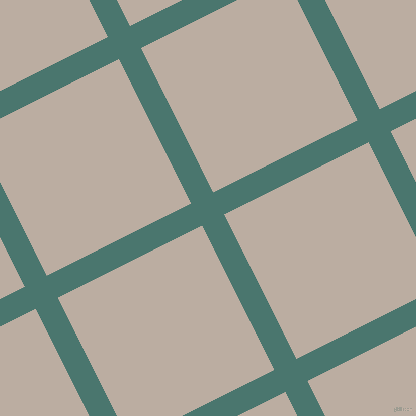 27/117 degree angle diagonal checkered chequered lines, 49 pixel lines width, 321 pixel square size, Dark Green Copper and Silk plaid checkered seamless tileable