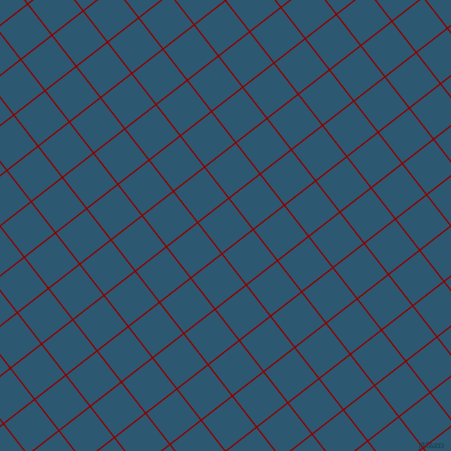 38/128 degree angle diagonal checkered chequered lines, 2 pixel line width, 55 pixel square size, Dark Red and Chathams Blue plaid checkered seamless tileable