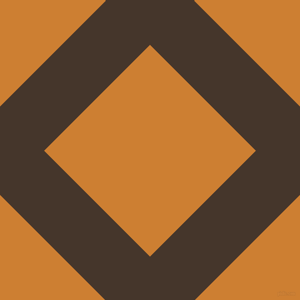 45/135 degree angle diagonal checkered chequered lines, 125 pixel lines width, 300 pixel square size, Dark Rum and Bronze plaid checkered seamless tileable
