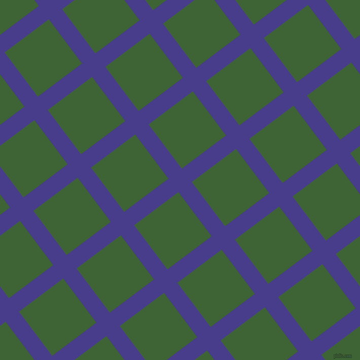 37/127 degree angle diagonal checkered chequered lines, 33 pixel line width, 109 pixel square size, Dark Slate Blue and Green House plaid checkered seamless tileable