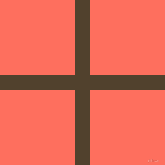 checkered chequered horizontal vertical lines, 49 pixel line width, 485 pixel square size, Deep Bronze and Bittersweet plaid checkered seamless tileable
