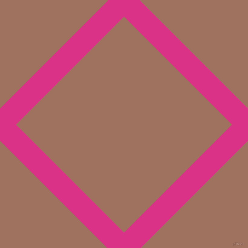 45/135 degree angle diagonal checkered chequered lines, 75 pixel line width, 505 pixel square size, Deep Cerise and Toast plaid checkered seamless tileable