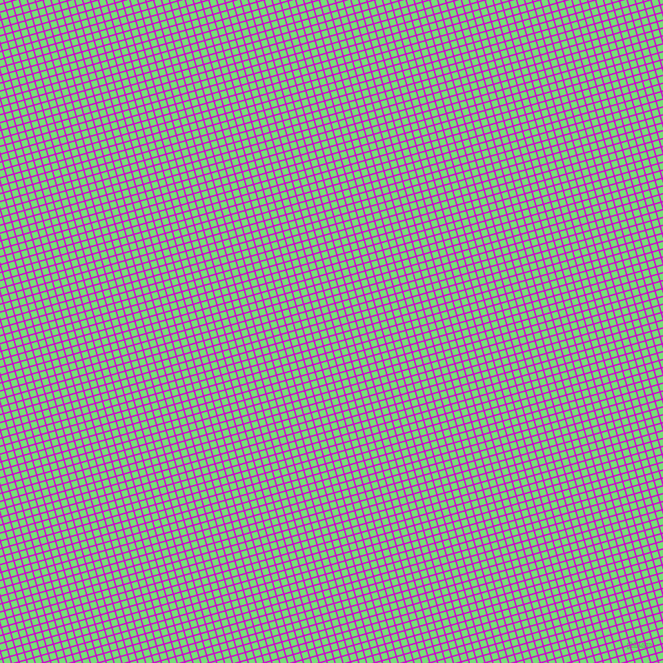 16/106 degree angle diagonal checkered chequered lines, 2 pixel lines width, 9 pixel square size, Deep Magenta and Pastel Green plaid checkered seamless tileable