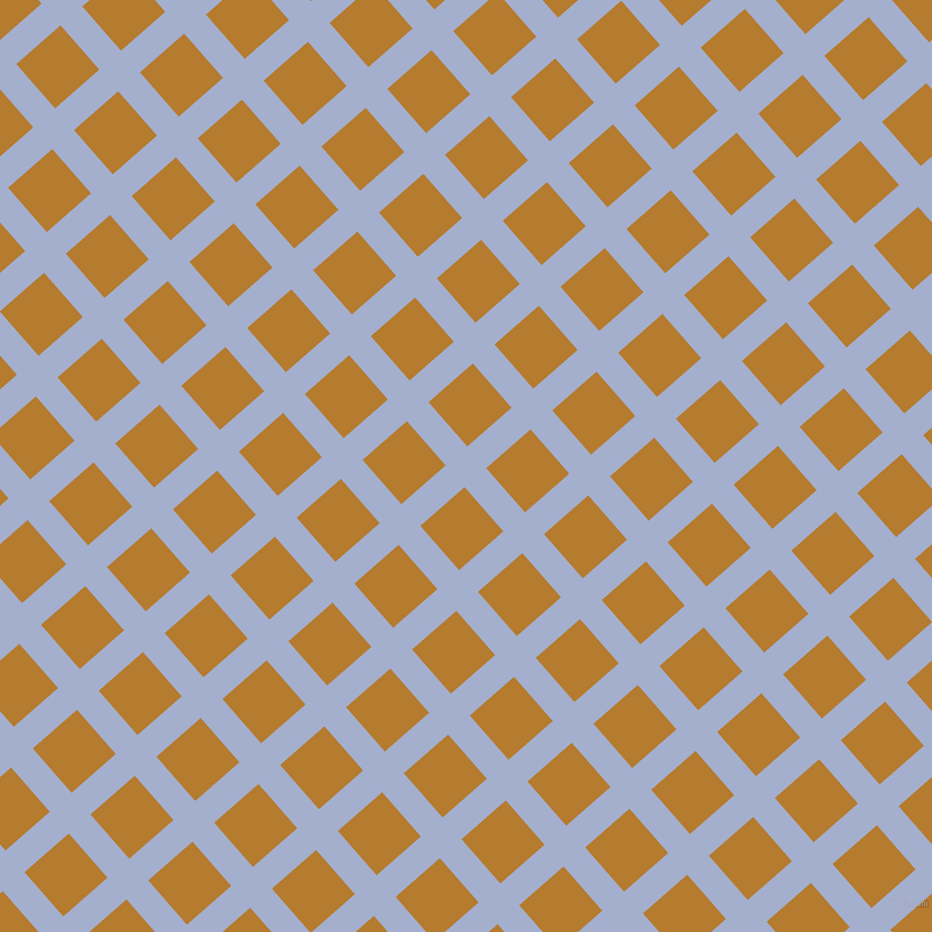 41/131 degree angle diagonal checkered chequered lines, 26 pixel lines width, 53 pixel square size, Echo Blue and Mandalay plaid checkered seamless tileable