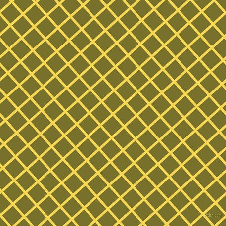 42/132 degree angle diagonal checkered chequered lines, 5 pixel line width, 29 pixel square size, Energy Yellow and Crete plaid checkered seamless tileable