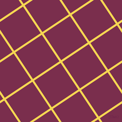34/124 degree angle diagonal checkered chequered lines, 7 pixel line width, 111 pixel square size, Energy Yellow and Flirt plaid checkered seamless tileable