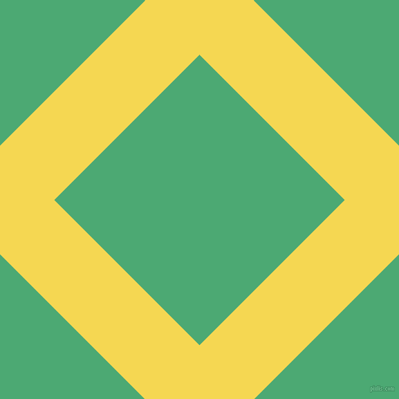 45/135 degree angle diagonal checkered chequered lines, 111 pixel line width, 297 pixel square size, Energy Yellow and Ocean Green plaid checkered seamless tileable