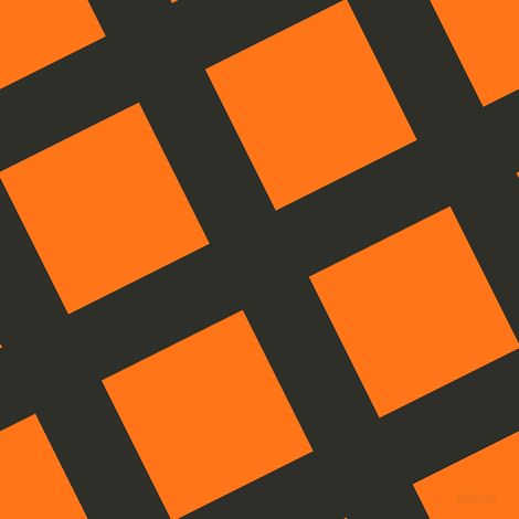 27/117 degree angle diagonal checkered chequered lines, 67 pixel line width, 143 pixel square size, Eternity and Pumpkin plaid checkered seamless tileable