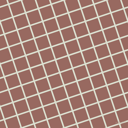 18/108 degree angle diagonal checkered chequered lines, 5 pixel line width, 40 pixel square size, Feta and Dark Chestnut plaid checkered seamless tileable