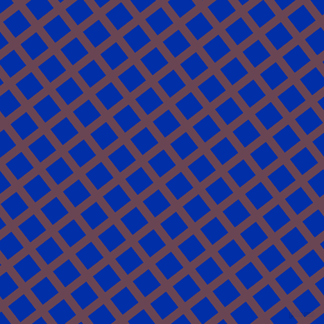38/128 degree angle diagonal checkered chequered lines, 12 pixel lines width, 29 pixel square size, Finn and International Klein Blue plaid checkered seamless tileable