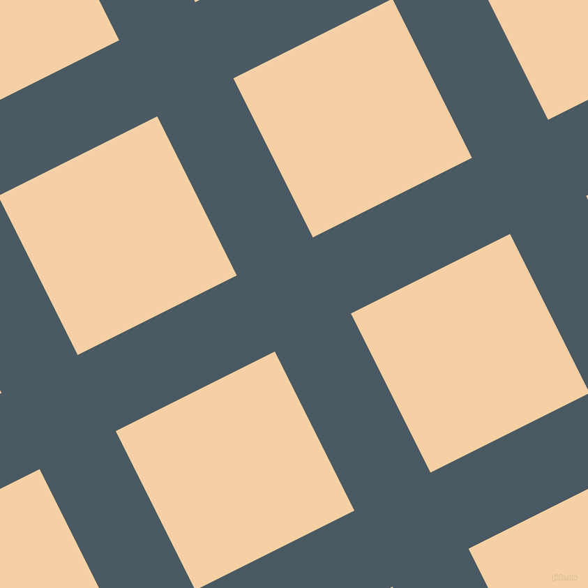 27/117 degree angle diagonal checkered chequered lines, 122 pixel line width, 255 pixel square size, Fiord and Tequila plaid checkered seamless tileable