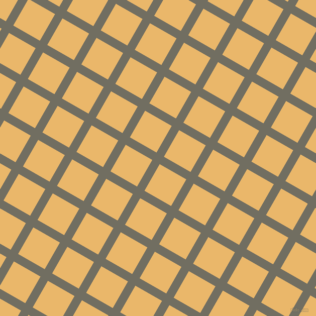 60/150 degree angle diagonal checkered chequered lines, 17 pixel line width, 61 pixel square size, Flint and Harvest Gold plaid checkered seamless tileable