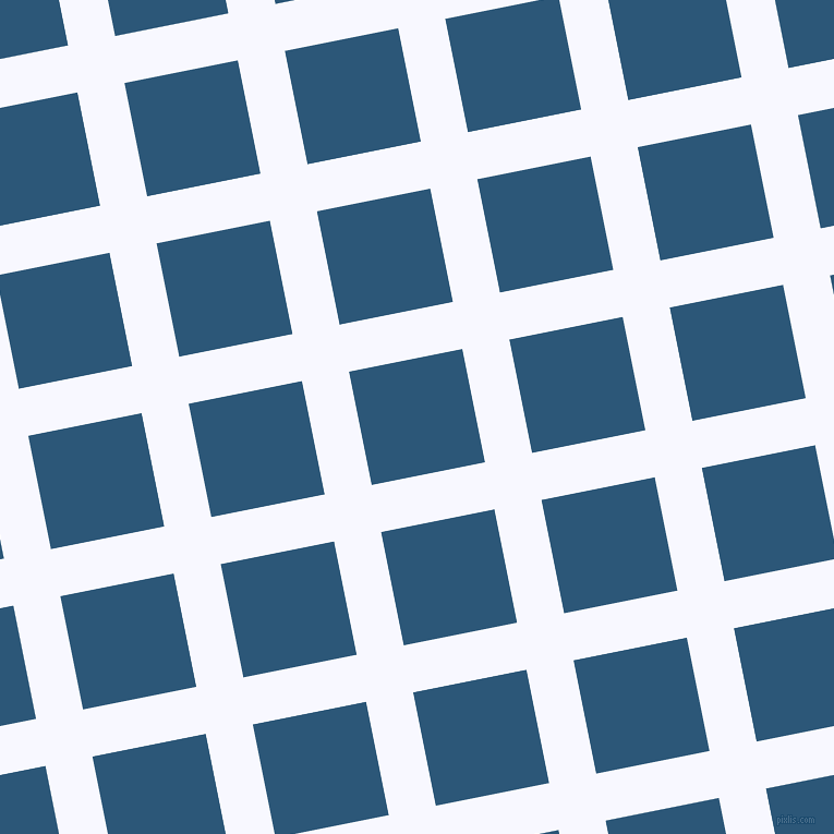 11/101 degree angle diagonal checkered chequered lines, 44 pixel line width, 106 pixel square size, Ghost White and Venice Blue plaid checkered seamless tileable