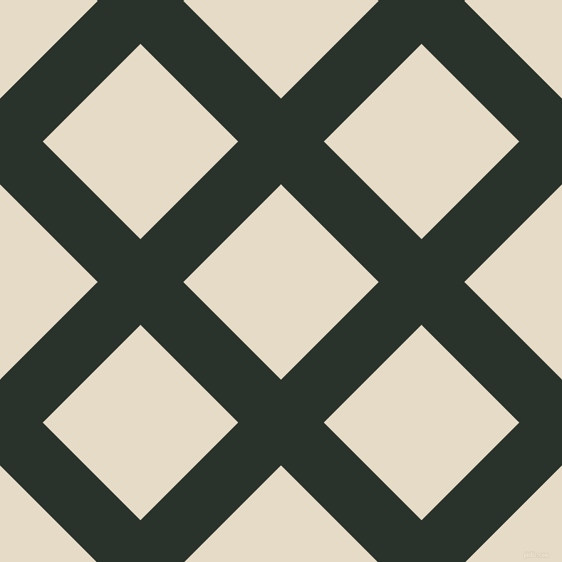 45/135 degree angle diagonal checkered chequered lines, 85 pixel lines width, 194 pixel square size, Gordons Green and Half Spanish White plaid checkered seamless tileable