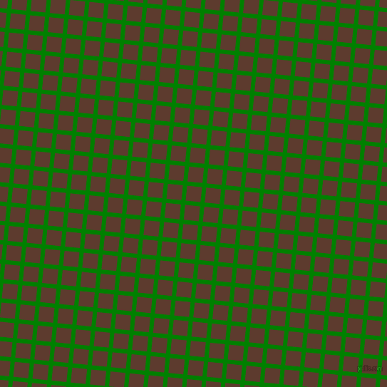 84/174 degree angle diagonal checkered chequered lines, 6 pixel line width, 21 pixel square size, Green and Cioccolato plaid checkered seamless tileable