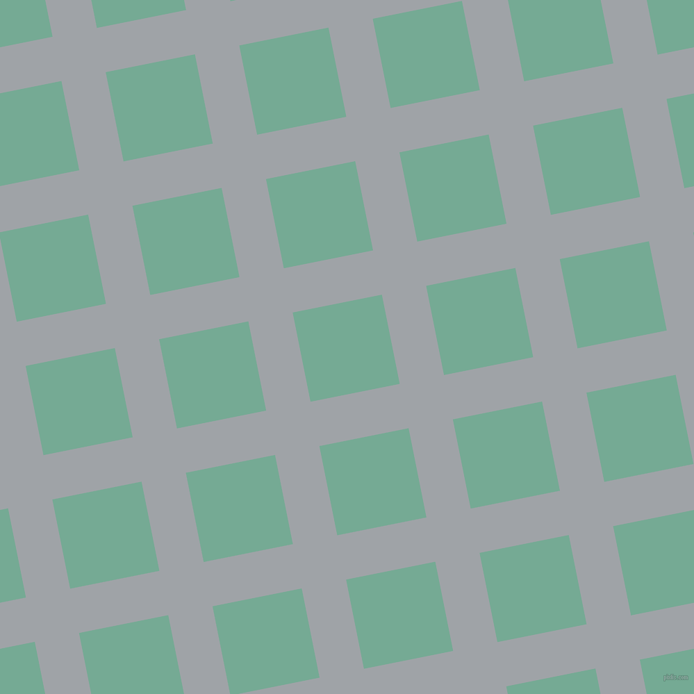 11/101 degree angle diagonal checkered chequered lines, 65 pixel line width, 131 pixel square size, Grey Chateau and Acapulco plaid checkered seamless tileable