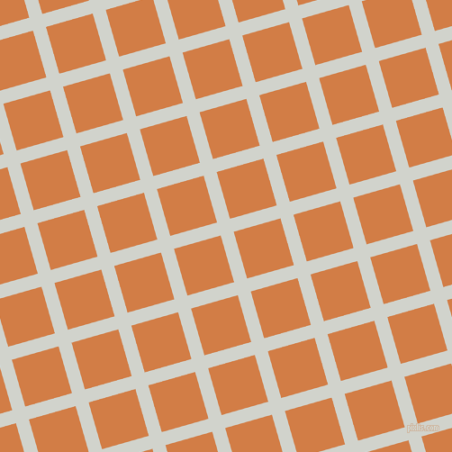 16/106 degree angle diagonal checkered chequered lines, 15 pixel line width, 54 pixel square size, Grey Nurse and Raw Sienna plaid checkered seamless tileable