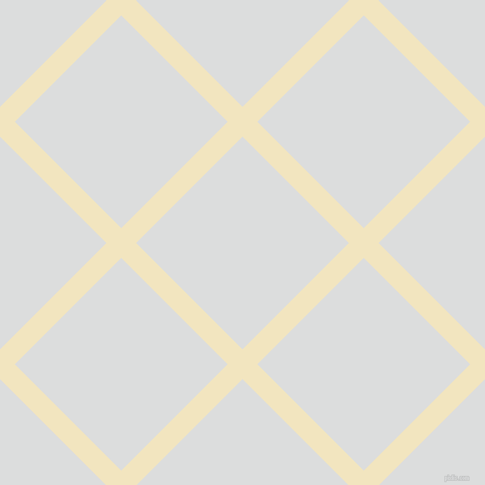 45/135 degree angle diagonal checkered chequered lines, 30 pixel lines width, 215 pixel square size, Half Colonial White and Athens Grey plaid checkered seamless tileable