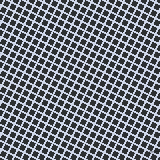 63/153 degree angle diagonal checkered chequered lines, 6 pixel line width, 19 pixel square size, Hawkes Blue and Cod Grey plaid checkered seamless tileable