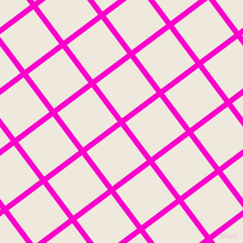 37/127 degree angle diagonal checkered chequered lines, 11 pixel lines width, 87 pixel square size, Hot Magenta and White Linen plaid checkered seamless tileable