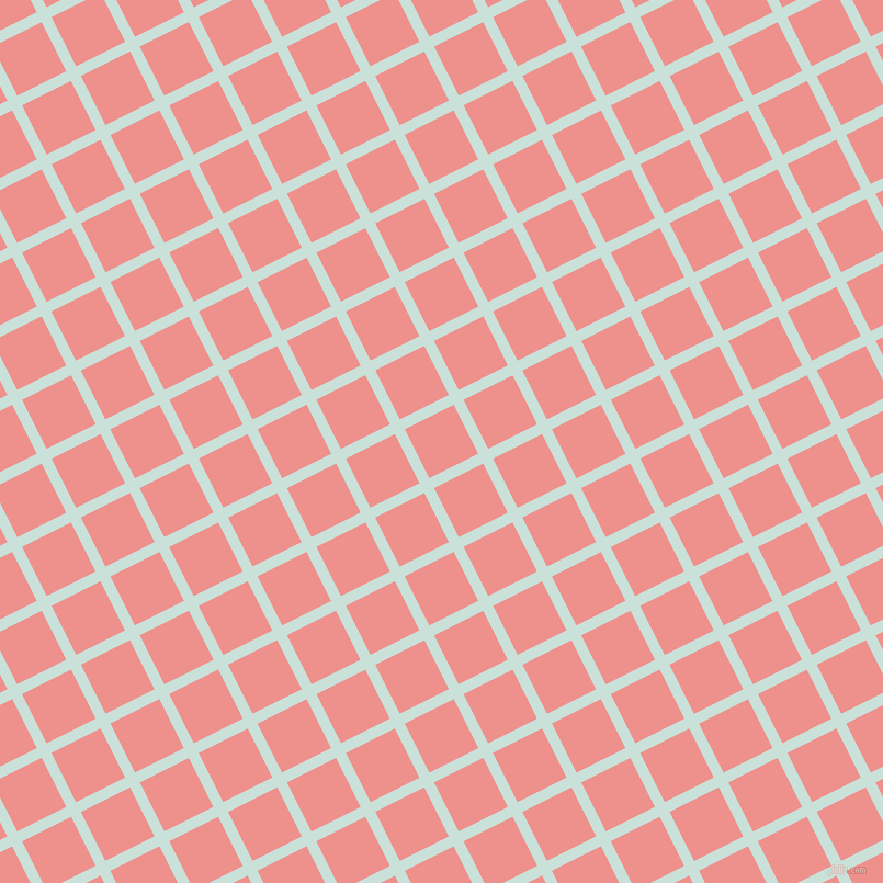 27/117 degree angle diagonal checkered chequered lines, 10 pixel line width, 50 pixel square size, Iceberg and Sweet Pink plaid checkered seamless tileable