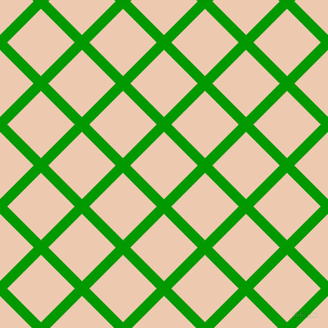 45/135 degree angle diagonal checkered chequered lines, 15 pixel line width, 69 pixel square sizeIslamic Green and Desert Sand plaid checkered seamless tileable