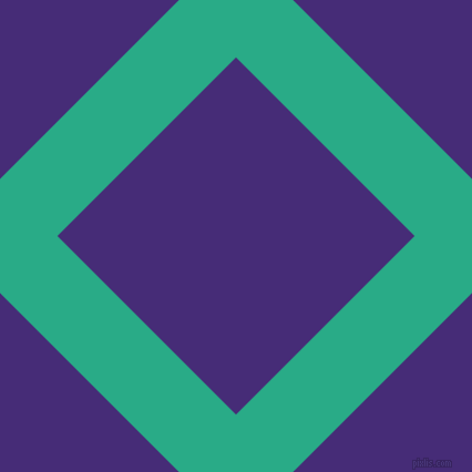45/135 degree angle diagonal checkered chequered lines, 73 pixel lines width, 228 pixel square size, Jungle Green and Windsor plaid checkered seamless tileable