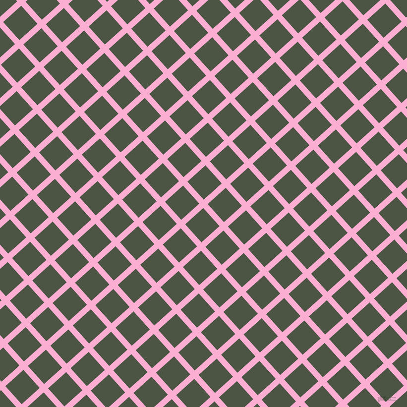 42/132 degree angle diagonal checkered chequered lines, 12 pixel lines width, 49 pixel square size, Lavender Pink and Cabbage Pont plaid checkered seamless tileable