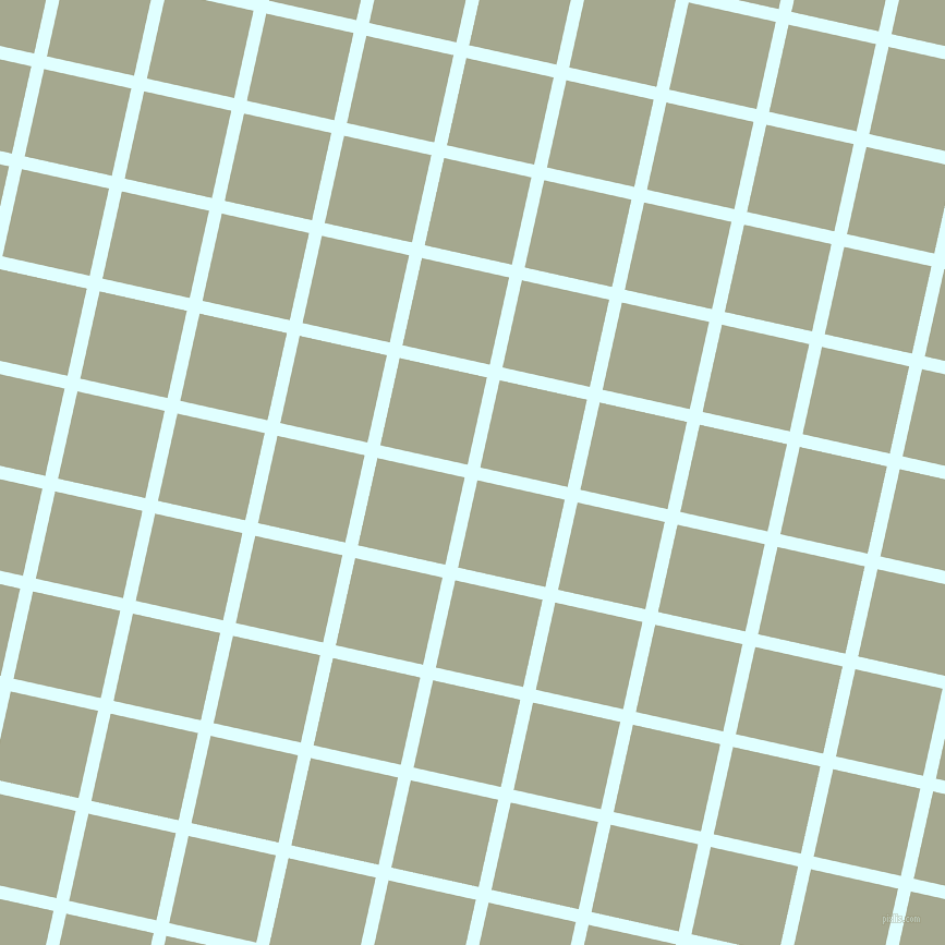 77/167 degree angle diagonal checkered chequered lines, 12 pixel line width, 82 pixel square size, Light Cyan and Bud plaid checkered seamless tileable