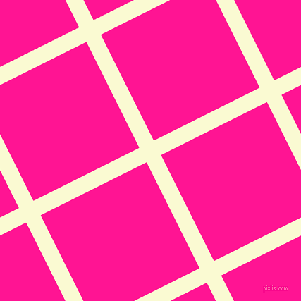 27/117 degree angle diagonal checkered chequered lines, 23 pixel line width, 168 pixel square size, Light Goldenrod Yellow and Deep Pink plaid checkered seamless tileable