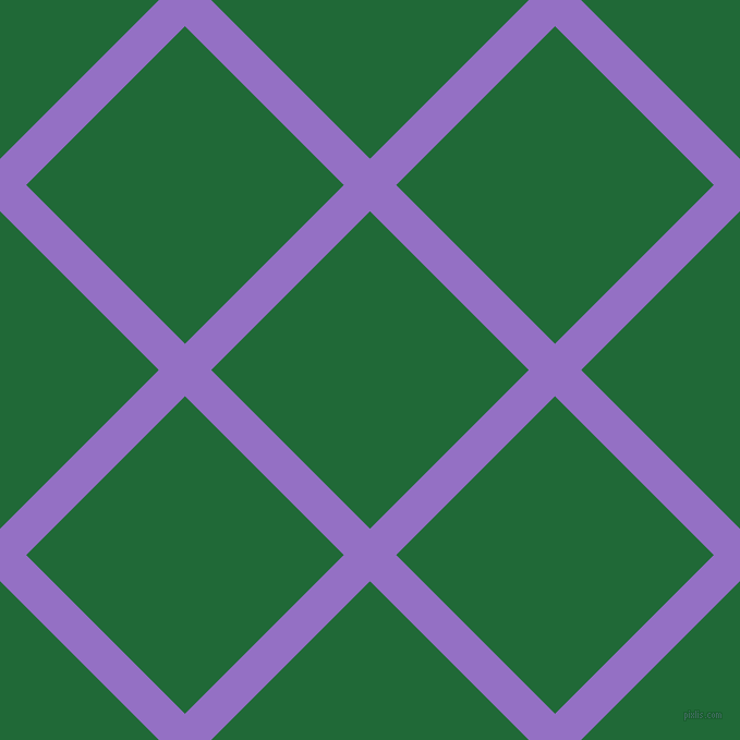 45/135 degree angle diagonal checkered chequered lines, 34 pixel lines width, 206 pixel square size, Lilac Bush and Camarone plaid checkered seamless tileable