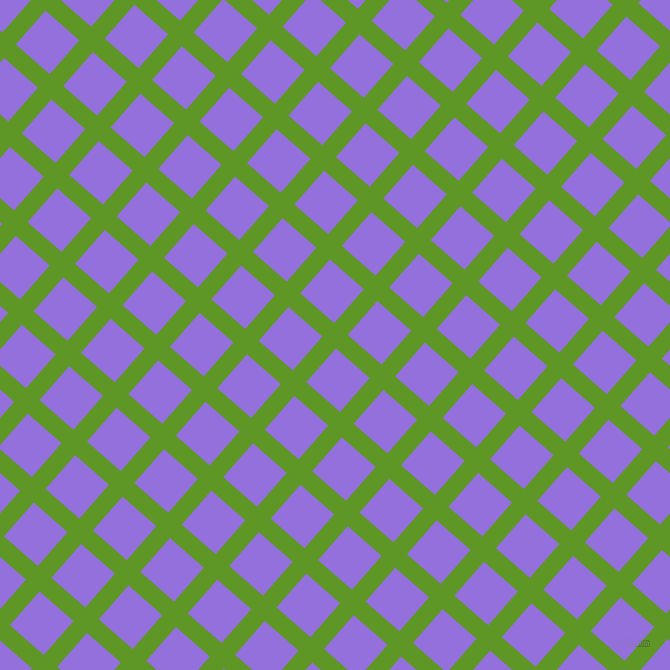 49/139 degree angle diagonal checkered chequered lines, 18 pixel line width, 45 pixel square size, Limeade and Medium Purple plaid checkered seamless tileable